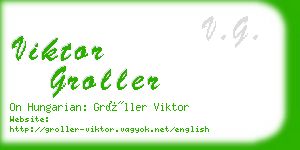 viktor groller business card